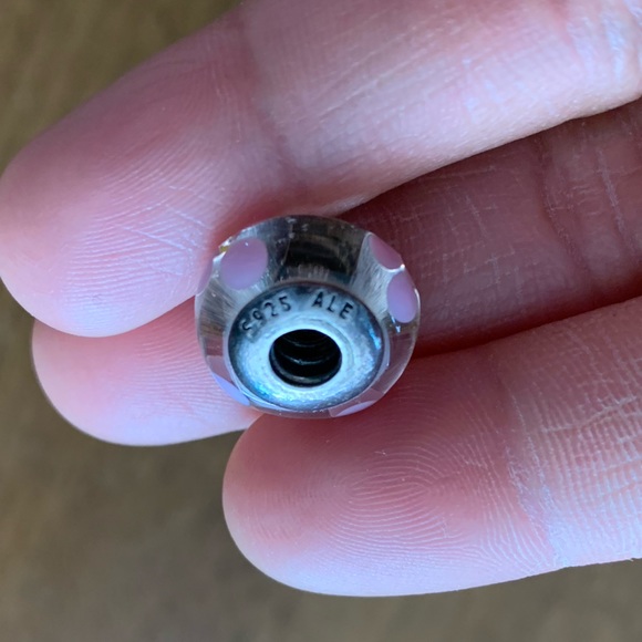 Retired Pandora Murano Glass Bead Charm w/ Multiple Pink Flowers ๐ธ - Picture 5 of 5